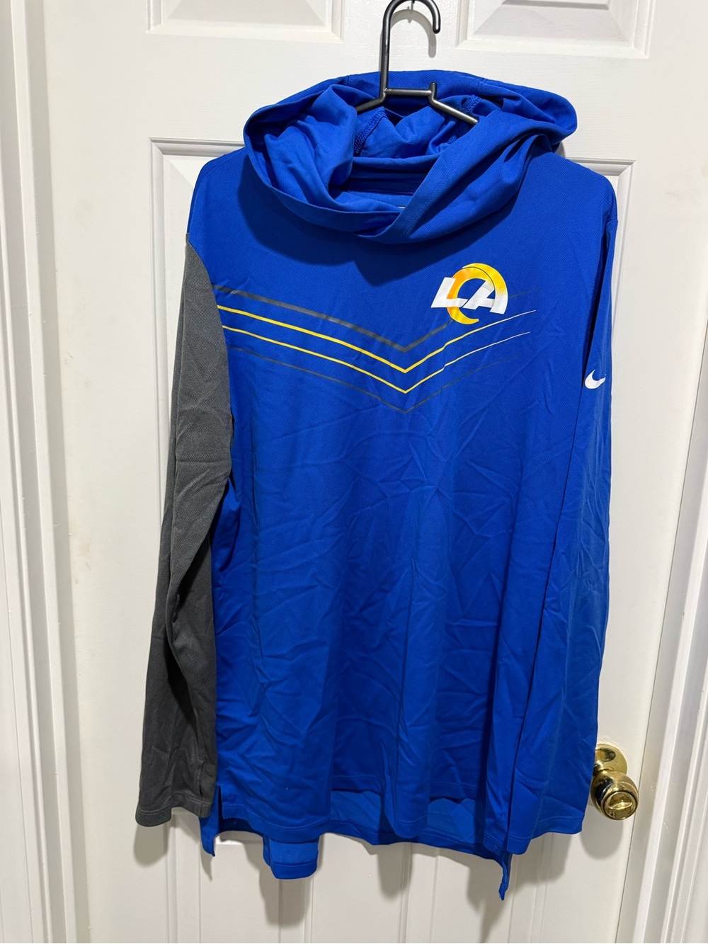 Nike Royal Blue Los Angeles Hoodie with Gray Sleeve Accents